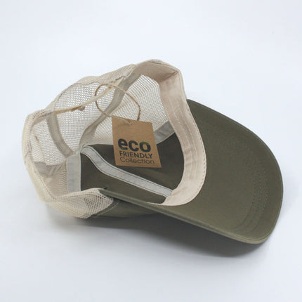 Plain Recycled Crosshatch Cotton Soft Mesh Trucker Baseball Caps