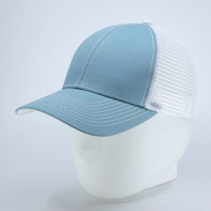 Two Tone Cotton Twill Mesh Adjustable Trucker Baseball Cap
