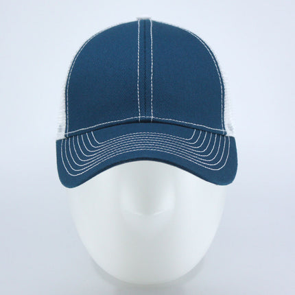 Two Tone Cotton Twill Mesh Adjustable Trucker Baseball Cap