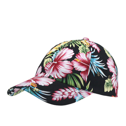 Low Profile Unstructured Floral Hawaiian Baseball Cap