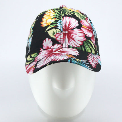 Low Profile Unstructured Floral Hawaiian Baseball Cap