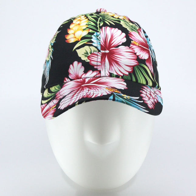 Low Profile Unstructured Floral Hawaiian Baseball Cap