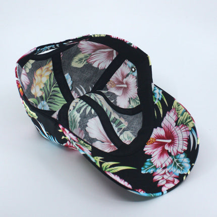 Low Profile Unstructured Floral Hawaiian Baseball Cap
