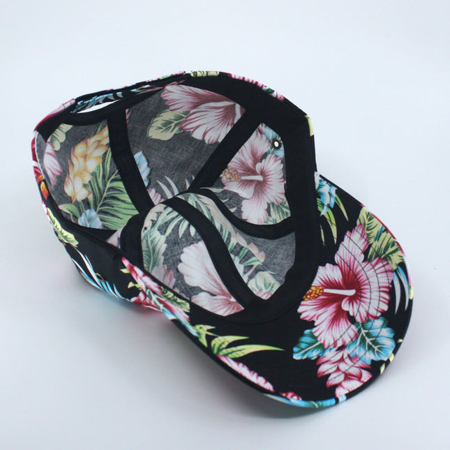 Low Profile Unstructured Floral Hawaiian Baseball Cap