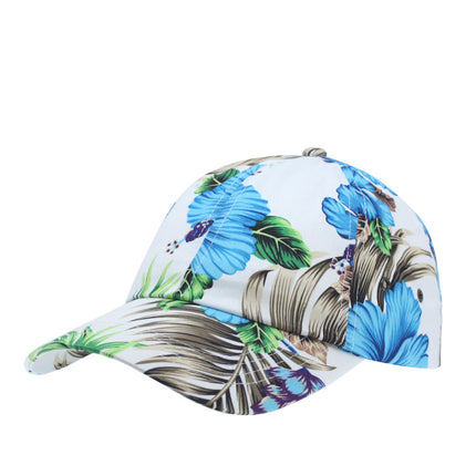 Low Profile Unstructured Floral Hawaiian Baseball Cap