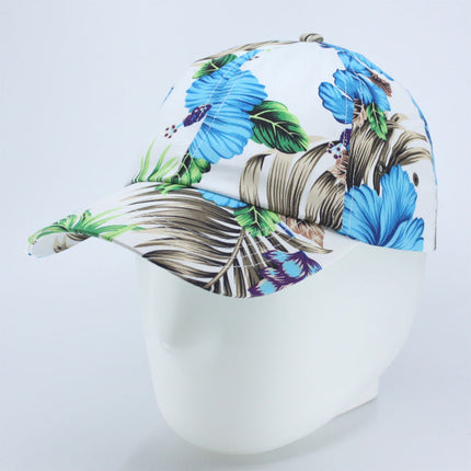 Low Profile Unstructured Floral Hawaiian Baseball Cap