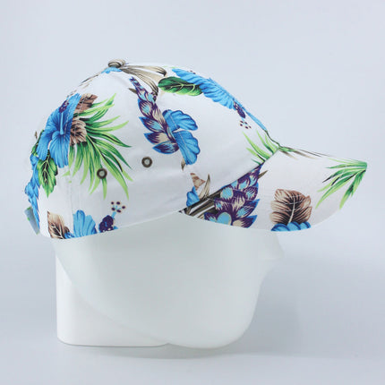 Low Profile Unstructured Floral Hawaiian Baseball Cap