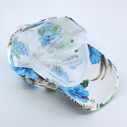 Low Profile Unstructured Floral Hawaiian Baseball Cap