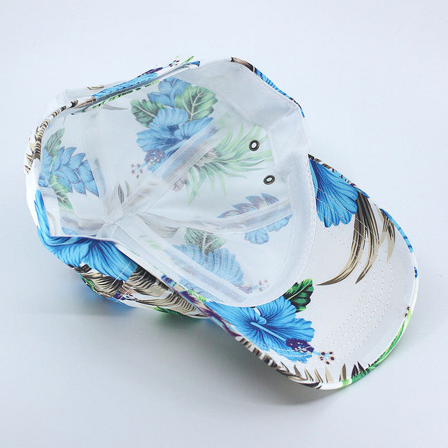 Low Profile Unstructured Floral Hawaiian Baseball Cap