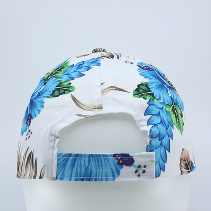 Low Profile Unstructured Floral Hawaiian Baseball Cap
