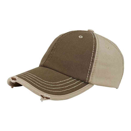 Washed Cotton Distressed Heavy Stitching Baseball Cap – Adjustable Dad Hat for Men & Women