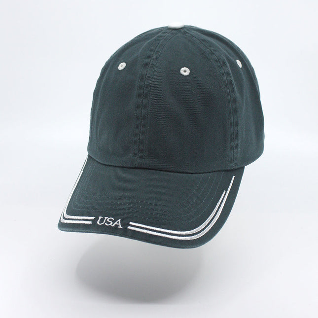 USA Washed Cotton Adjustable Baseball Cap