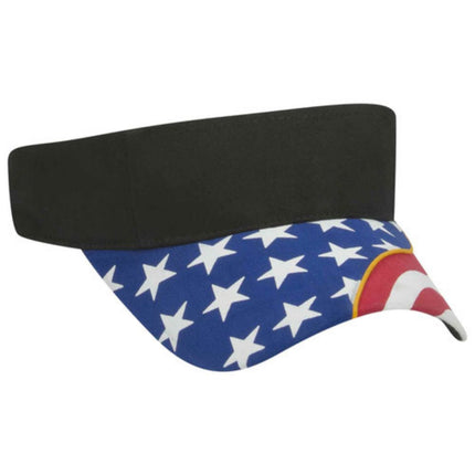 United States Flag Adjustable Visor Sun Sports Hat