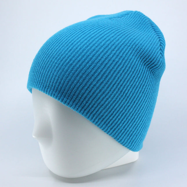 Basic 9 1/2" Soft Premium Rib Knit Slouch Beanie