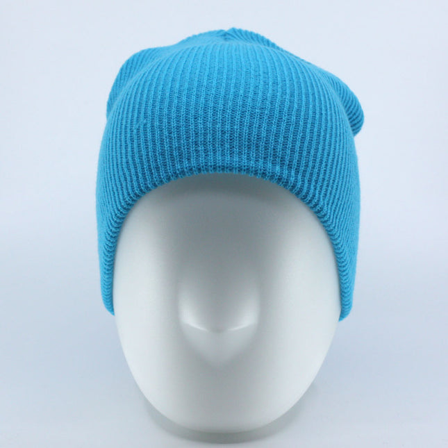 Basic 9 1/2" Soft Premium Rib Knit Slouch Beanie