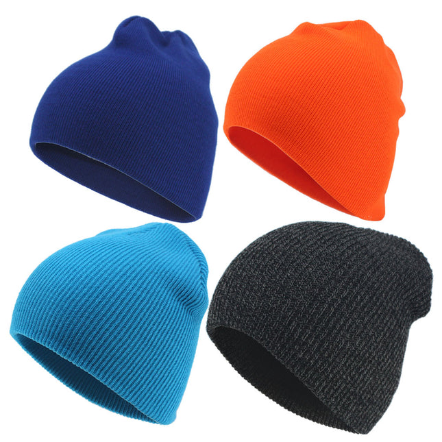Basic 9 1/2" Soft Premium Rib Knit Slouch Beanie