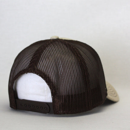 Natural Burlap Mesh Adjustable Trucker Baseball Cap