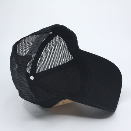 Two Tone Cork Cotton Twill Mesh Adjustable Trucker Baseball Cap
