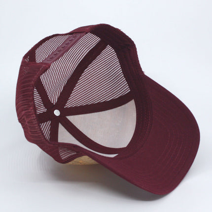 Two Tone Cork Cotton Twill Mesh Adjustable Trucker Baseball Cap