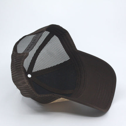 Two Tone Cork Cotton Twill Mesh Adjustable Trucker Baseball Cap