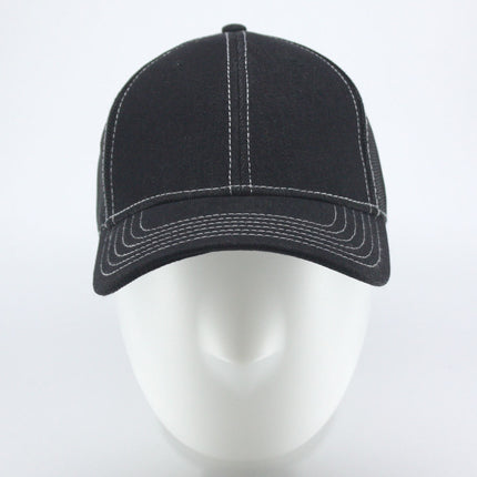 Denim Cotton Low Profile Mesh Adjustable Strapback Trucker Baseball Cap