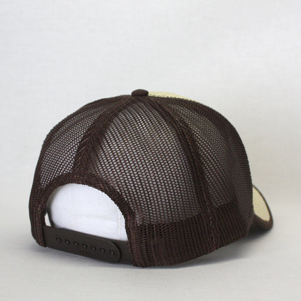 Natural Toyo Straw Mesh Adjustable Trucker Baseball Cap