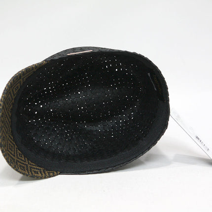 Laundry by Shelli Segal Jacquard Peak Baseball Cap Sun Hat Black Brown
