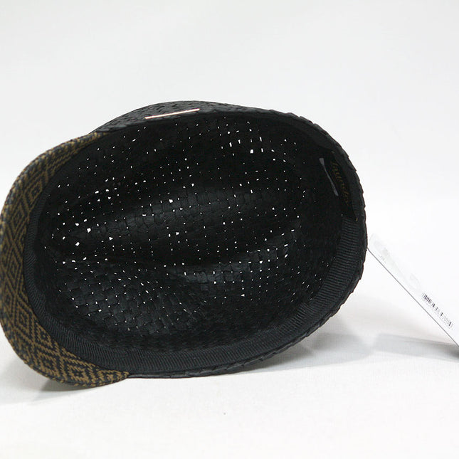 Laundry by Shelli Segal Jacquard Peak Baseball Cap Sun Hat Black Brown