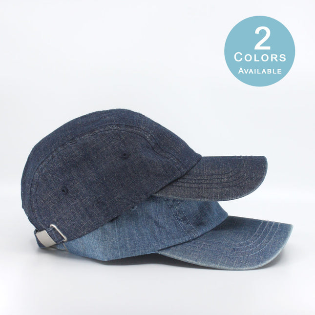 Denim Cotton Adjustable Baseball Camper Cap