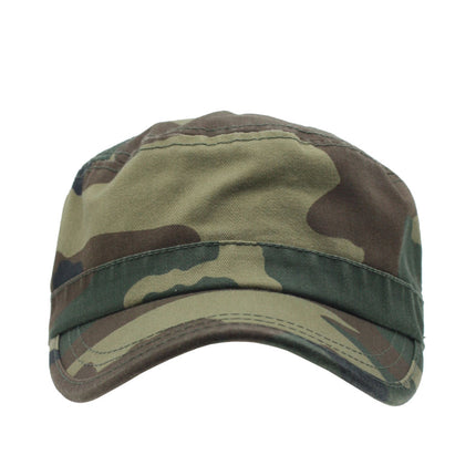 Enzyme Washed Camouflage Adjustable Military Army Cadet Cap