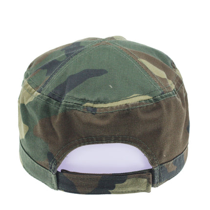 Enzyme Washed Camouflage Adjustable Military Army Cadet Cap