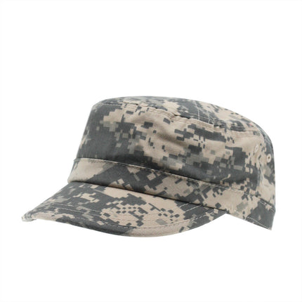 Enzyme Washed Camouflage Adjustable Military Army Cadet Cap