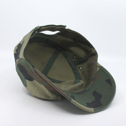 Enzyme Washed Camouflage Adjustable Military Army Cadet Cap