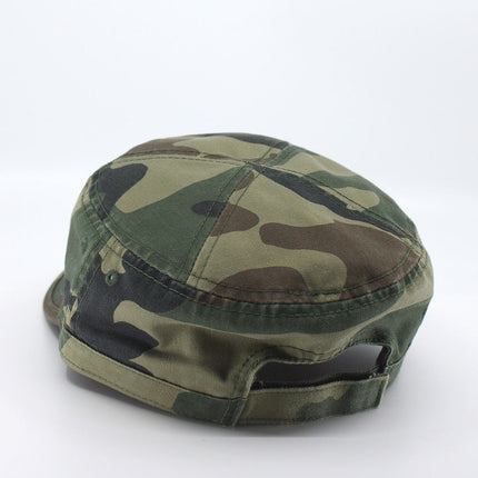 Enzyme Washed Camouflage Adjustable Military Army Cadet Cap