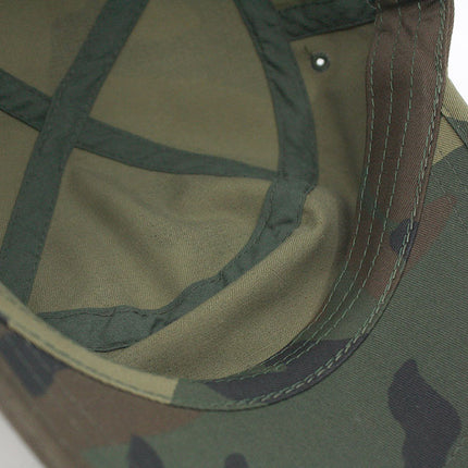 Enzyme Washed Camouflage Adjustable Military Army Cadet Cap