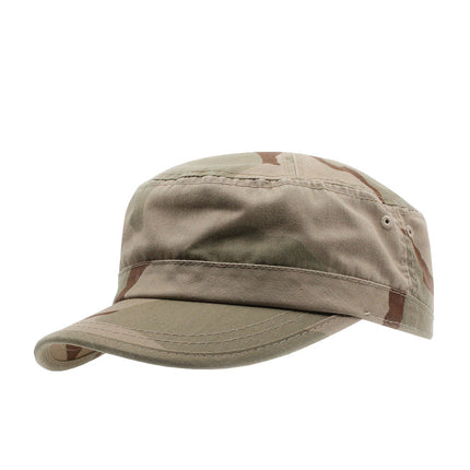 Enzyme Washed Camouflage Adjustable Military Army Cadet Cap