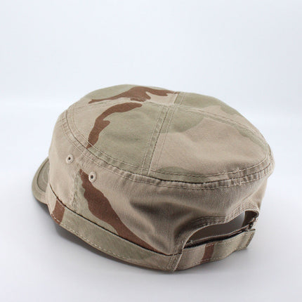 Enzyme Washed Camouflage Adjustable Military Army Cadet Cap