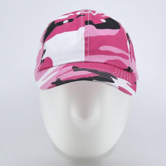 Enzyme Washed Camouflage Baseball Cap – Low Profile Unstructured Twill Hat, Adjustable Hook & Loop Strap, Camo Hunting & Streetwear Dad Hat