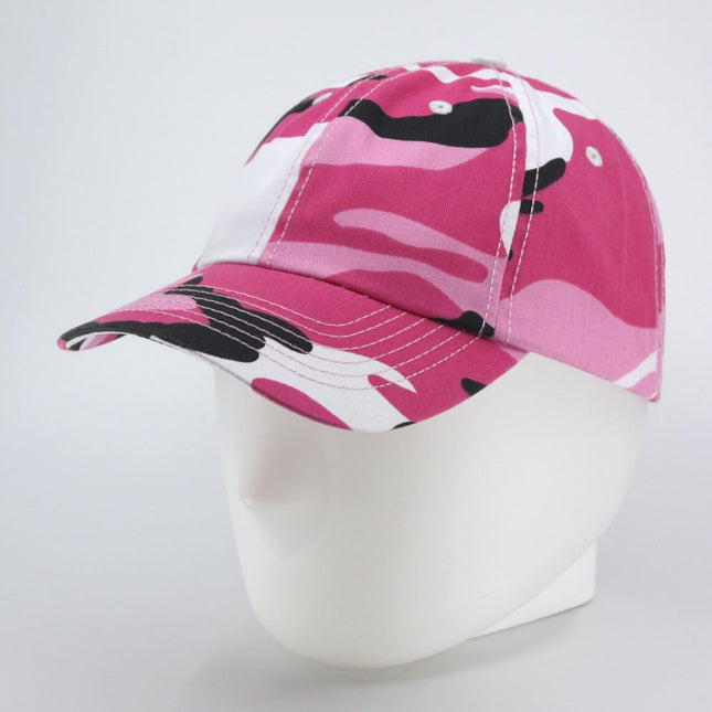 Enzyme Washed Camouflage Baseball Cap – Low Profile Unstructured Twill Hat, Adjustable Hook & Loop Strap, Camo Hunting & Streetwear Dad Hat