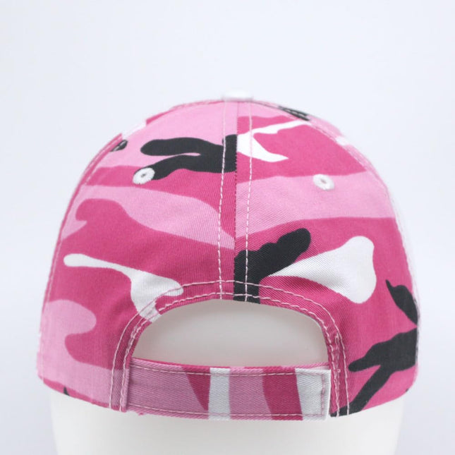 Enzyme Washed Camouflage Baseball Cap – Low Profile Unstructured Twill Hat, Adjustable Hook & Loop Strap, Camo Hunting & Streetwear Dad Hat