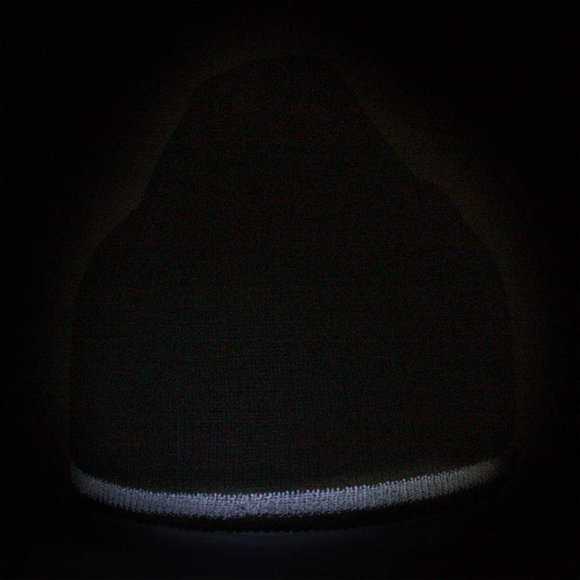 Reflective Strip Basic Solid Neon Acrylic Knit Beanies 8"