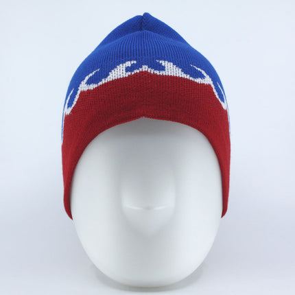 Reversible Knit Beanie Hat Skull Cap 8"