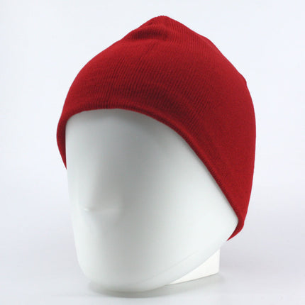 Reversible Knit Beanie Hat Skull Cap 8"