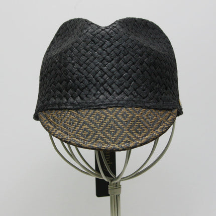 Laundry by Shelli Segal Jacquard Peak Baseball Cap Sun Hat Black Brown