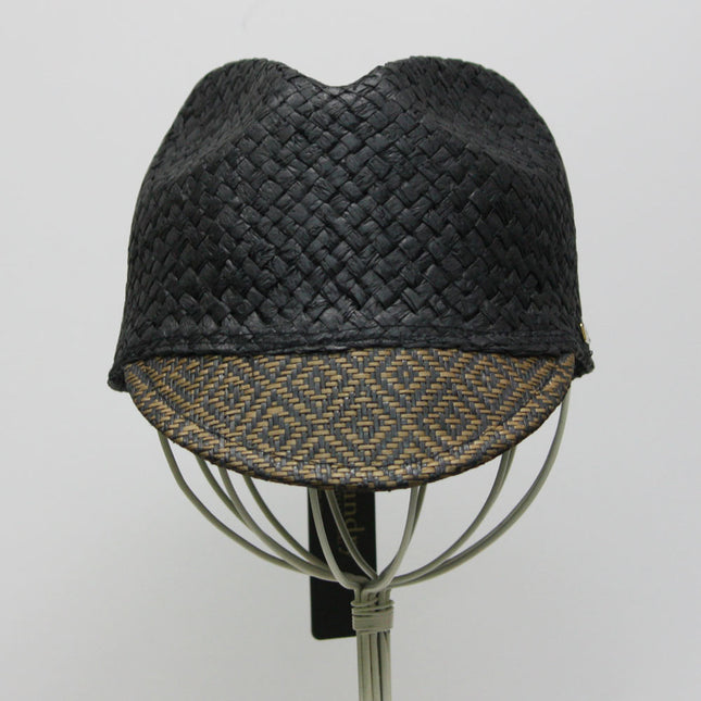 Laundry by Shelli Segal Jacquard Peak Baseball Cap Sun Hat Black Brown