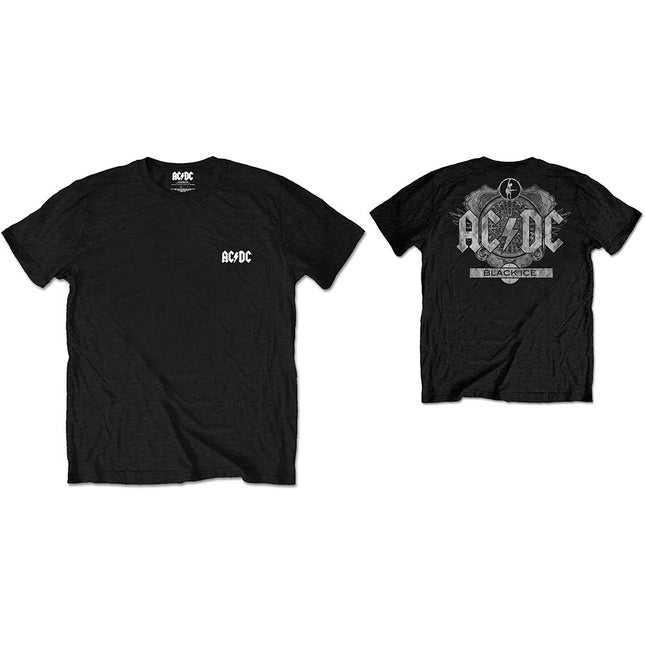 AC/DC Black Ice Unisex Band Rock Alternative Cotton Back Print Short Sleeves Tee Shirt