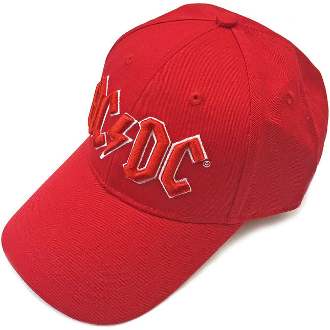 AC/DC Red Logo Unisex Cotton Adjustable Baseball Cap Red