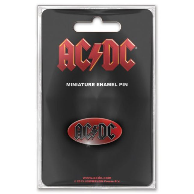 AC/DC Rock and Roll Iconic Mini Pin Badge Oval Logo
