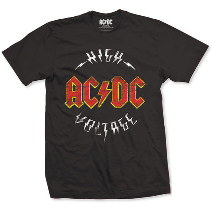 AC/DC Unisex Band Rock Alternative High Voltage Cotton Short Sleeves Tee Shirt Black
