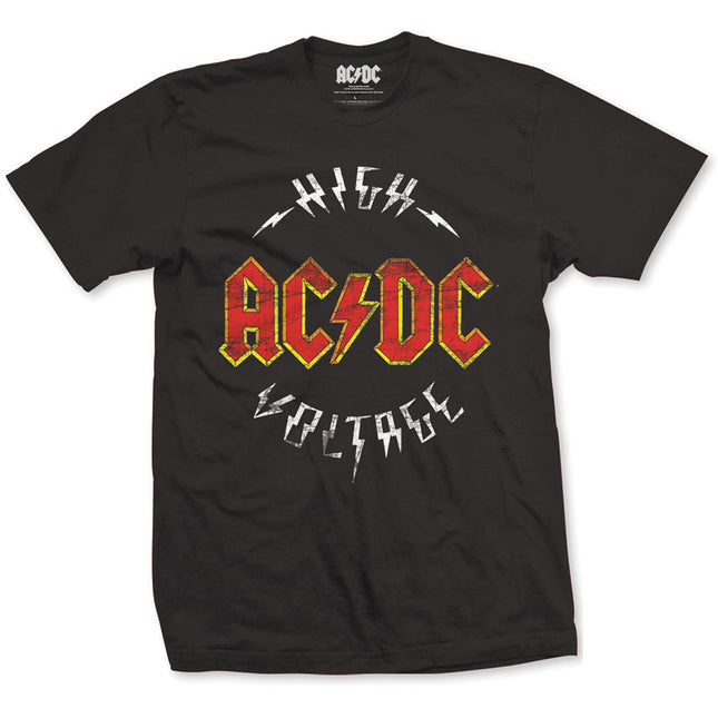 AC/DC Unisex Band Rock Alternative High Voltage Cotton Short Sleeves Tee Shirt Black